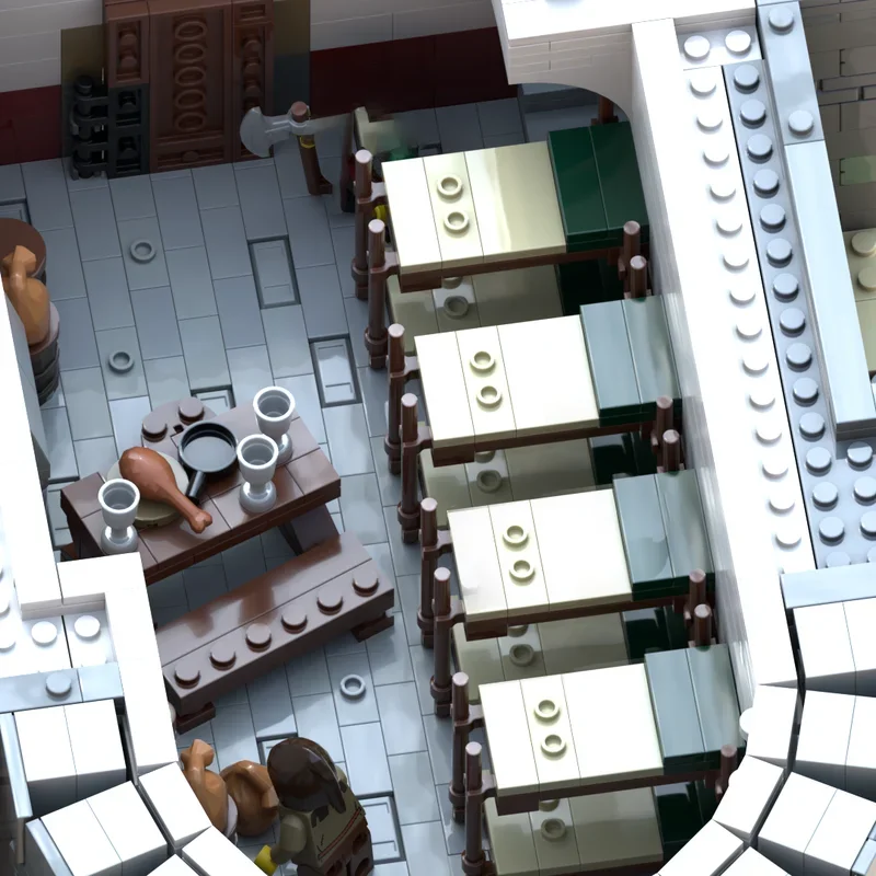 Moc ยุคกลาง Great Gatehouse - ปราสาทใน Brittany อาคารบล็อก DIY Creative Assembly อิฐของเล่นเด็กปัจจุบัน