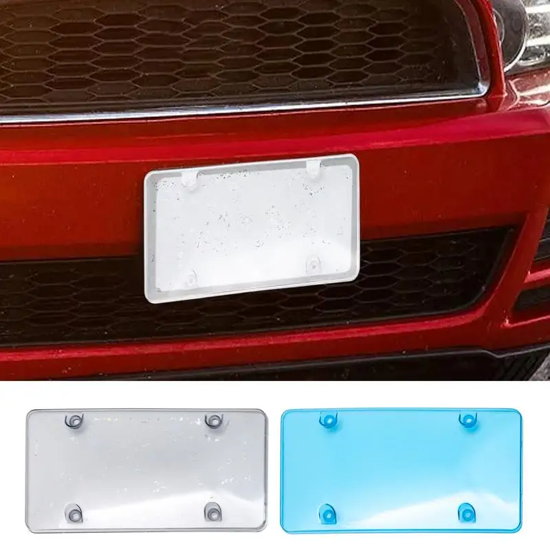 Clear Plate Covers Unbreakable Plate Cover Clear License Plate Frames Dustproof Frame Protector Waterproof Plate Holder For Car