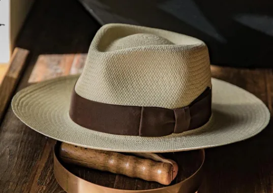قبعة بنما من القش الورقي المنسوج يدويًا للرجال صيفية كاوبوي جاز قبعة رسمية قابلة للتنفس للحماية من الشمس قابلة للطي بحافة واسعة ​
