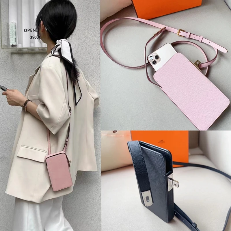 

Faion Phone Bag Leather Decorative Crossbody Lightweight Sli Soft Handle Korean Sle Single oulder Bag
