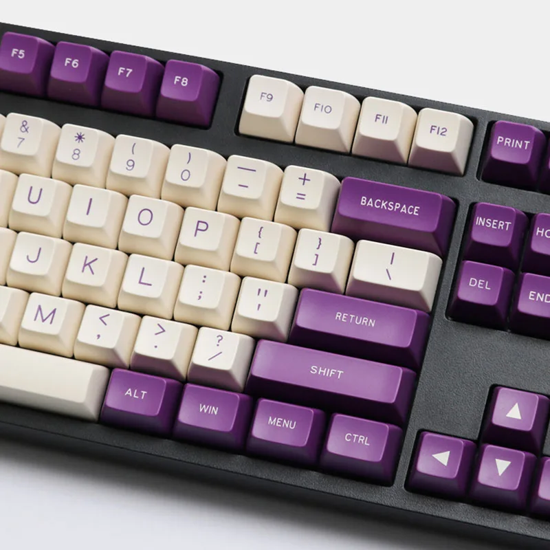 Imagem -04 - Maxkey Roxo & Branco SA Perfil Keycaps Doubleshot Duas Cores Moldagem por Injeção Abs Material para Teclado Mecânico Kit