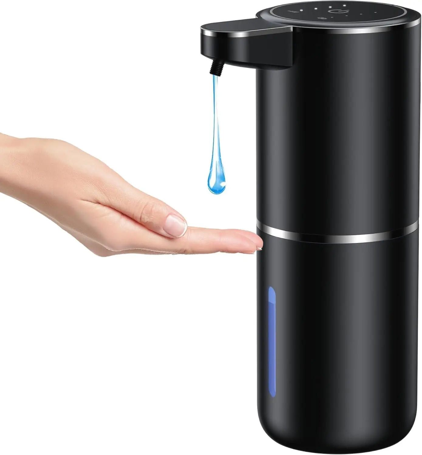 

Touchless Soap Dispenser, 4 Adjustable Levels, 1200mAh Rechargeable, Wall Mount for Kitchen & Bathroom