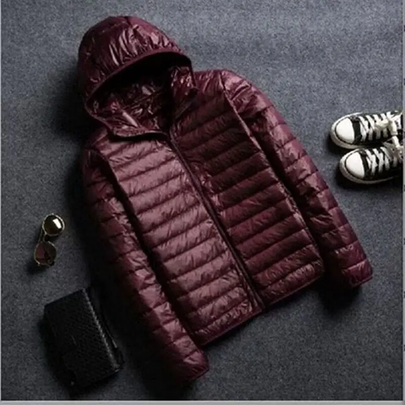 2023 New Men Autumn Winter Down Duck Jacket Casual Stand Collar Ultra Light Parka Coat Portable Outwear Waterproof Outwear D251