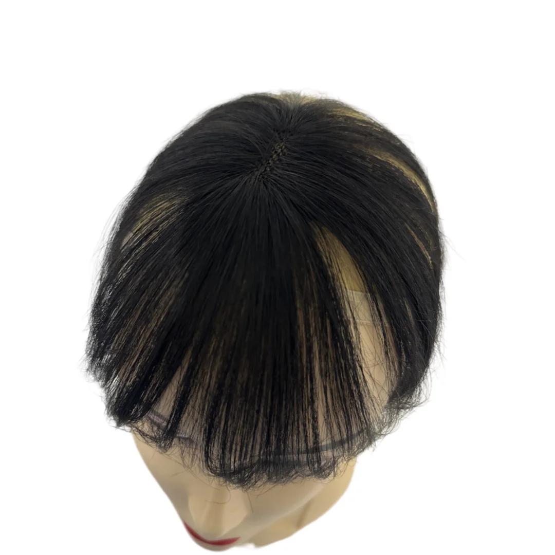 الشعر البشري الطبيعي القبعات العالية مع الانفجارات الهوائية ثلاثية الأبعاد للنساء قاعدة الدانتيل المصنوعة يدويا قطع الشعر غير مرئية كليب في وصلات شعر بشرية