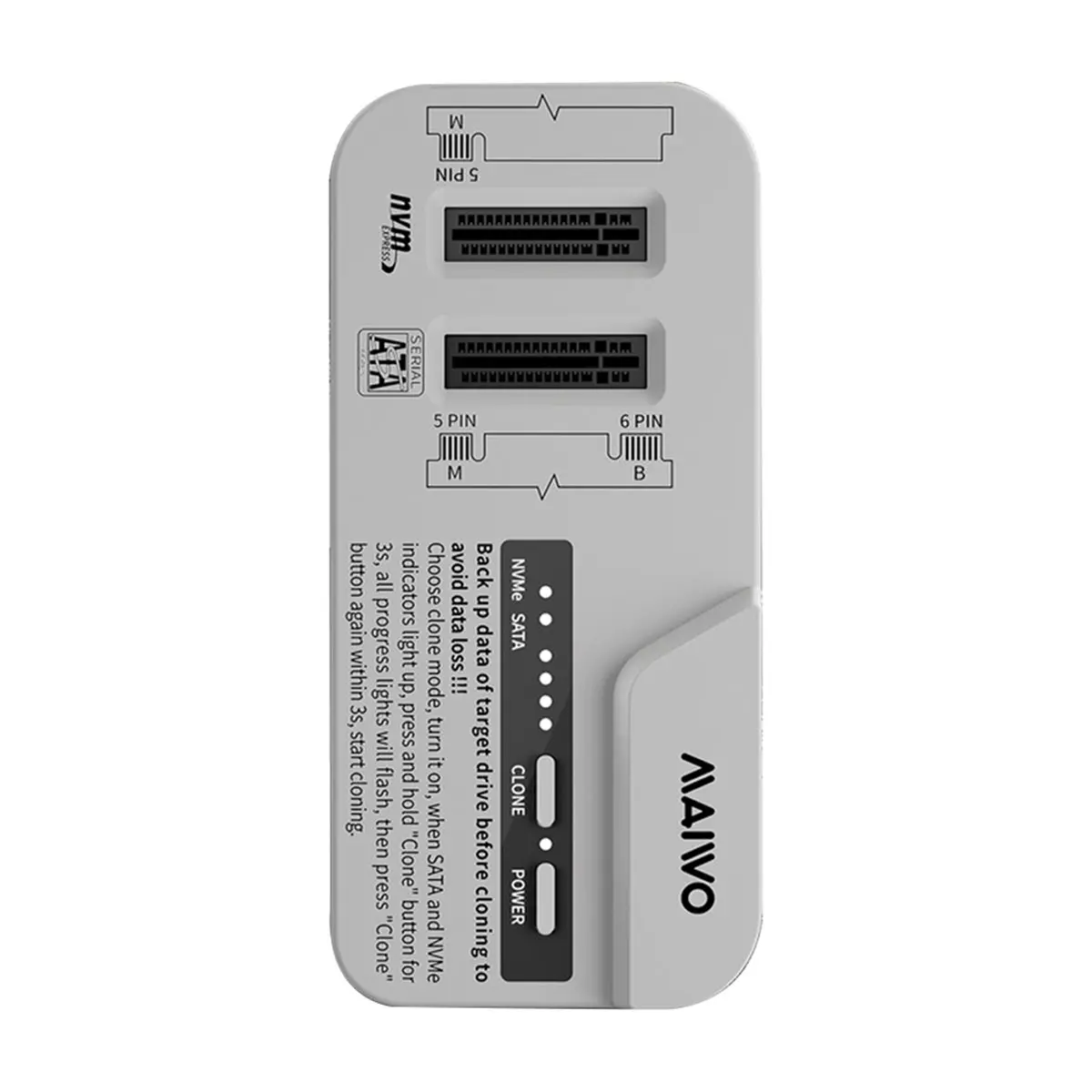 A64I  10Gbps M.2 NVMe SATA SSD Enclosure USB Type-C Docking Station Supports 2230/42/60/80 2.5/3.5 Inch HDD/SDD