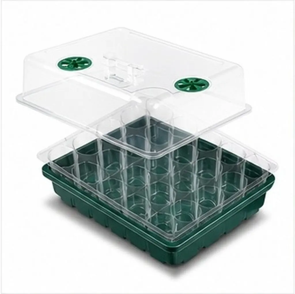 1Set Large Propagator Tray with Height Extender Vented Lid for Seedling Germination Plant Growth Nursery Tray Grower