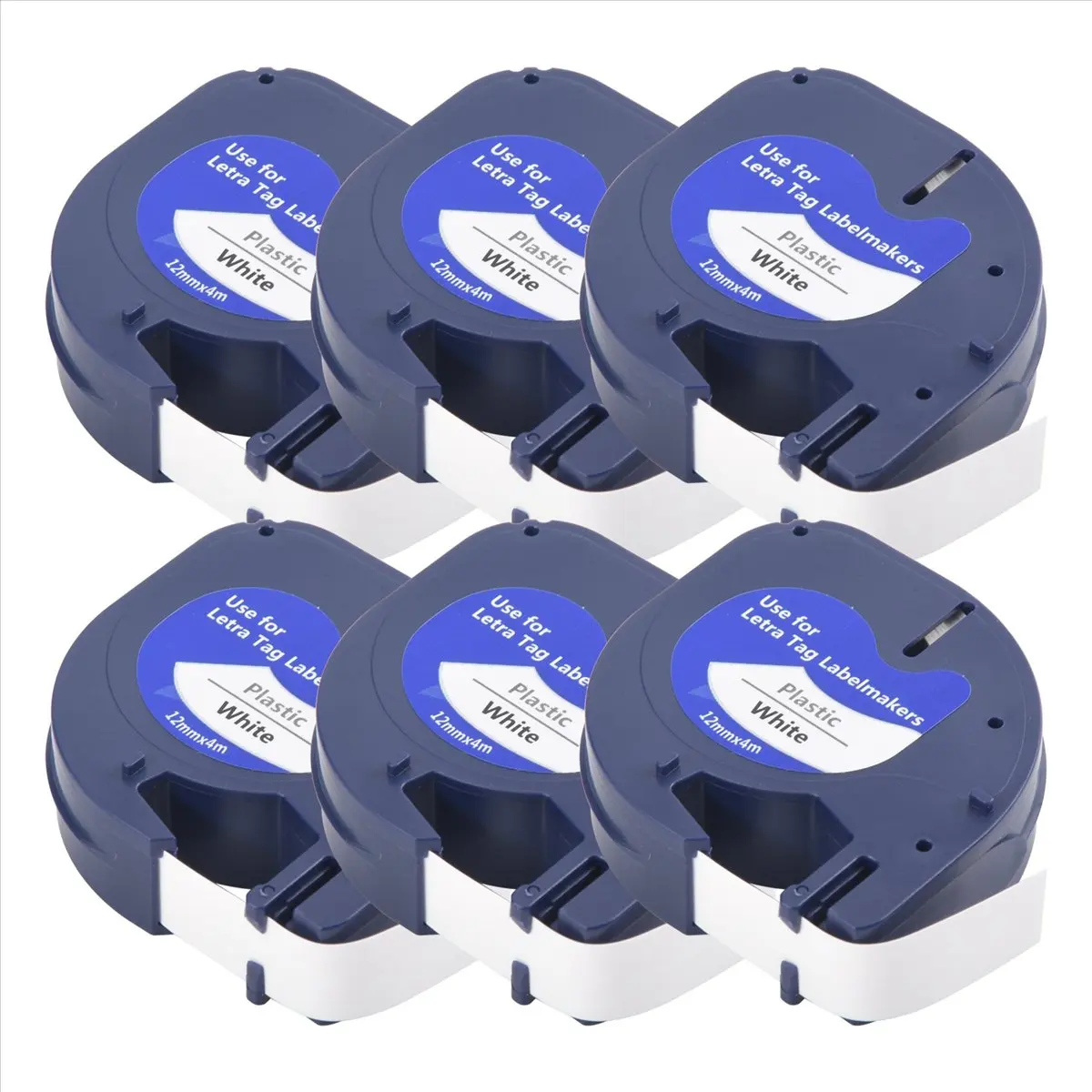 ABNP 6 шт. сменные ленты для этикеток, устройство для изготовления этикеток для 91331 белого цвета, 4 м x 12 мм, принтер для этикеток для устройства изготовления этикеток