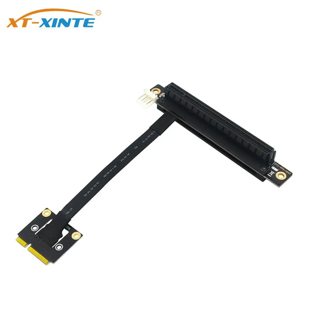 270 Degree Mini PCIe to PCI-E 1X 4X 8X 16X Adapter Cable Riser Mini PCIe to PCI Express 4P Power for PCIE Tester Extender