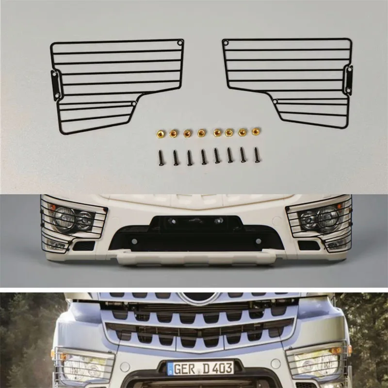 

1/14 радиоуправляемый игрушечный грузовик Arocs, металлические ограждения для фар, абажур для Tamiya 1/14, радиоуправляемый самосвал 56366 56361, запчасти Arocs, аксессуары