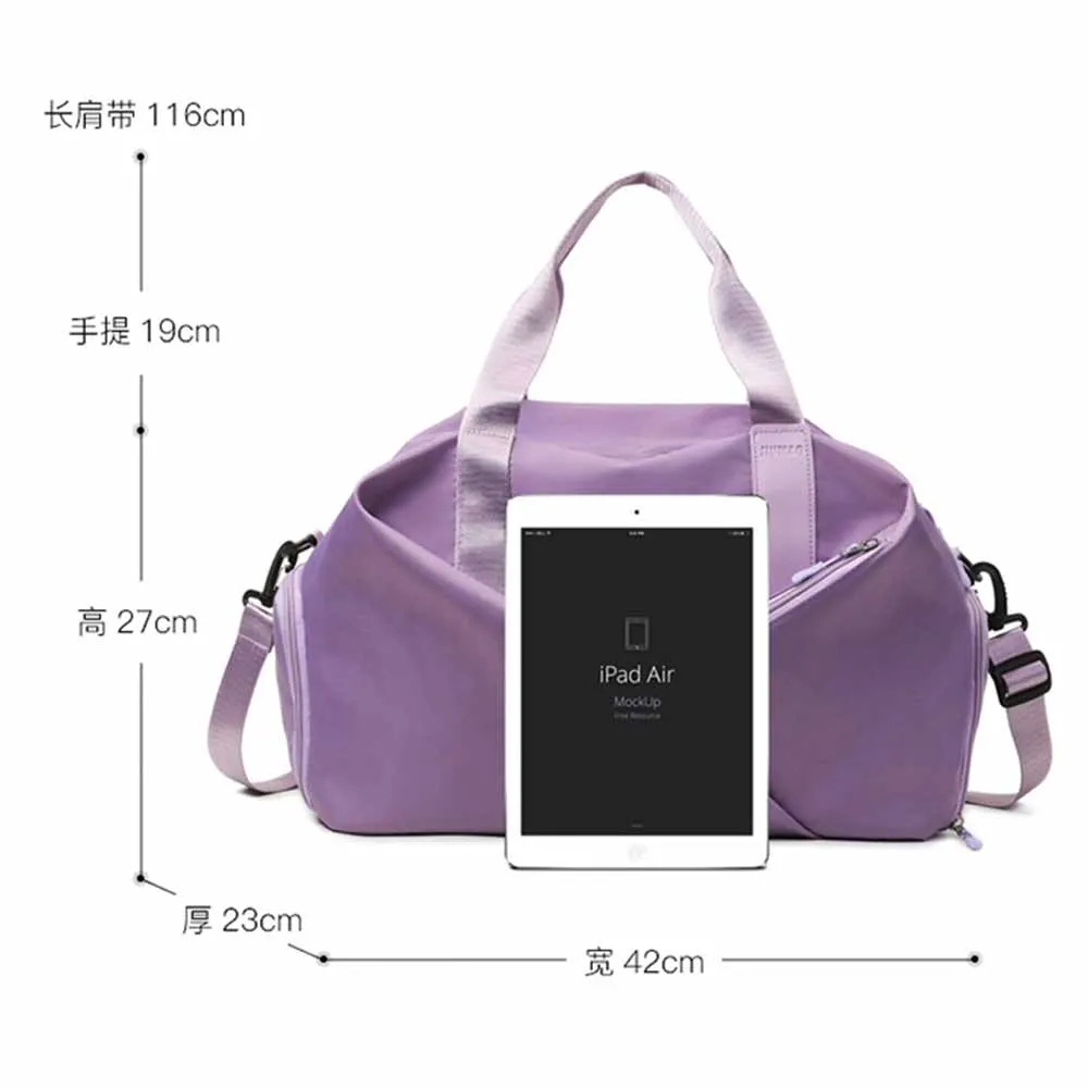 Embroidered New Trend Travel Bag Personalized Customization Name Large Capacity Dry Wet Separation Luggage Bag Gift Bag