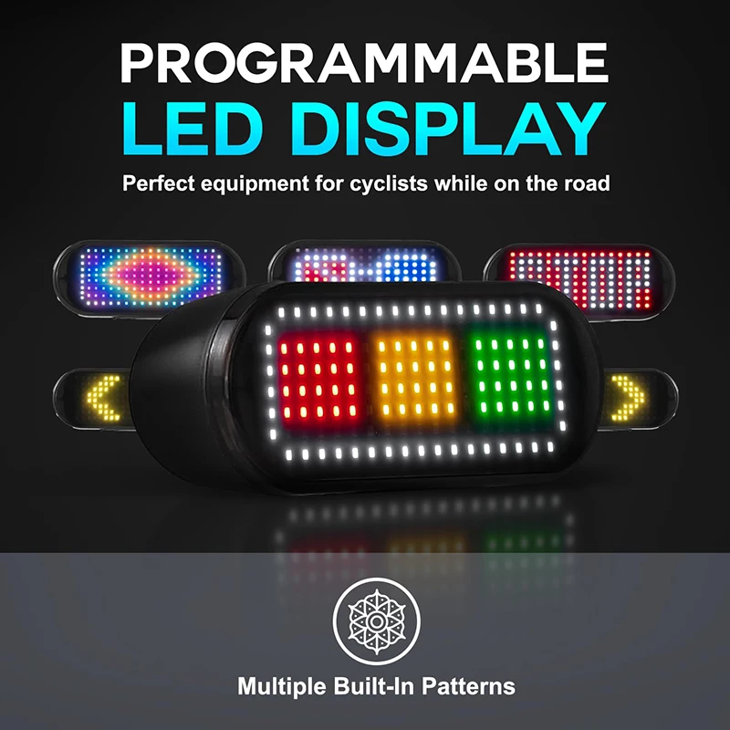 Led Helmet Display, Warning Light Night Riding Taillight for Motorcycle Bike Helmet
