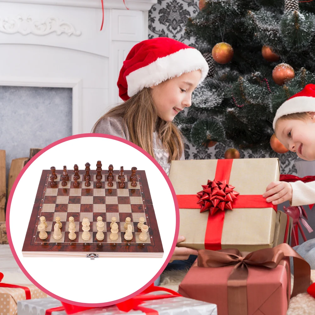 

29x29cm No Toxic Large Chessboard Developing Strategic Thinking Foldable Chess Board Best Gifts Wood Board Game for Kids Adults
