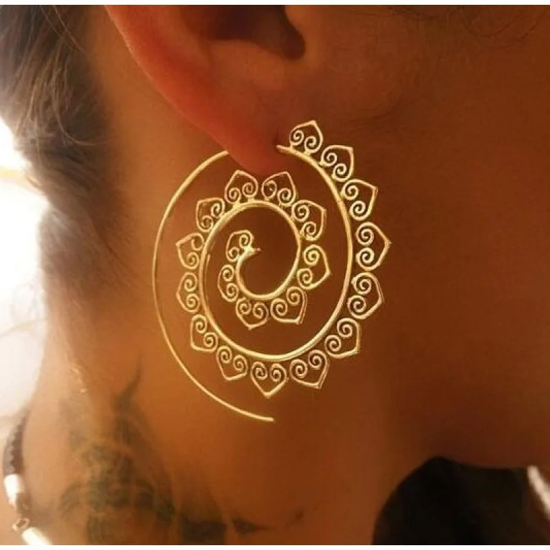 Vortex Spiral Earrings for Women Punk Fashion Dangle Earring Jewelry