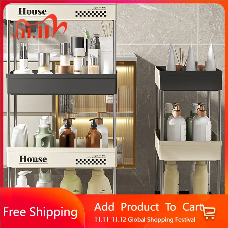 

Compact Storage Shelf File Stores Wheels Bathroom Living Room Bedroom Organizer Mobile Magazine Tocador Postmodern Furniture