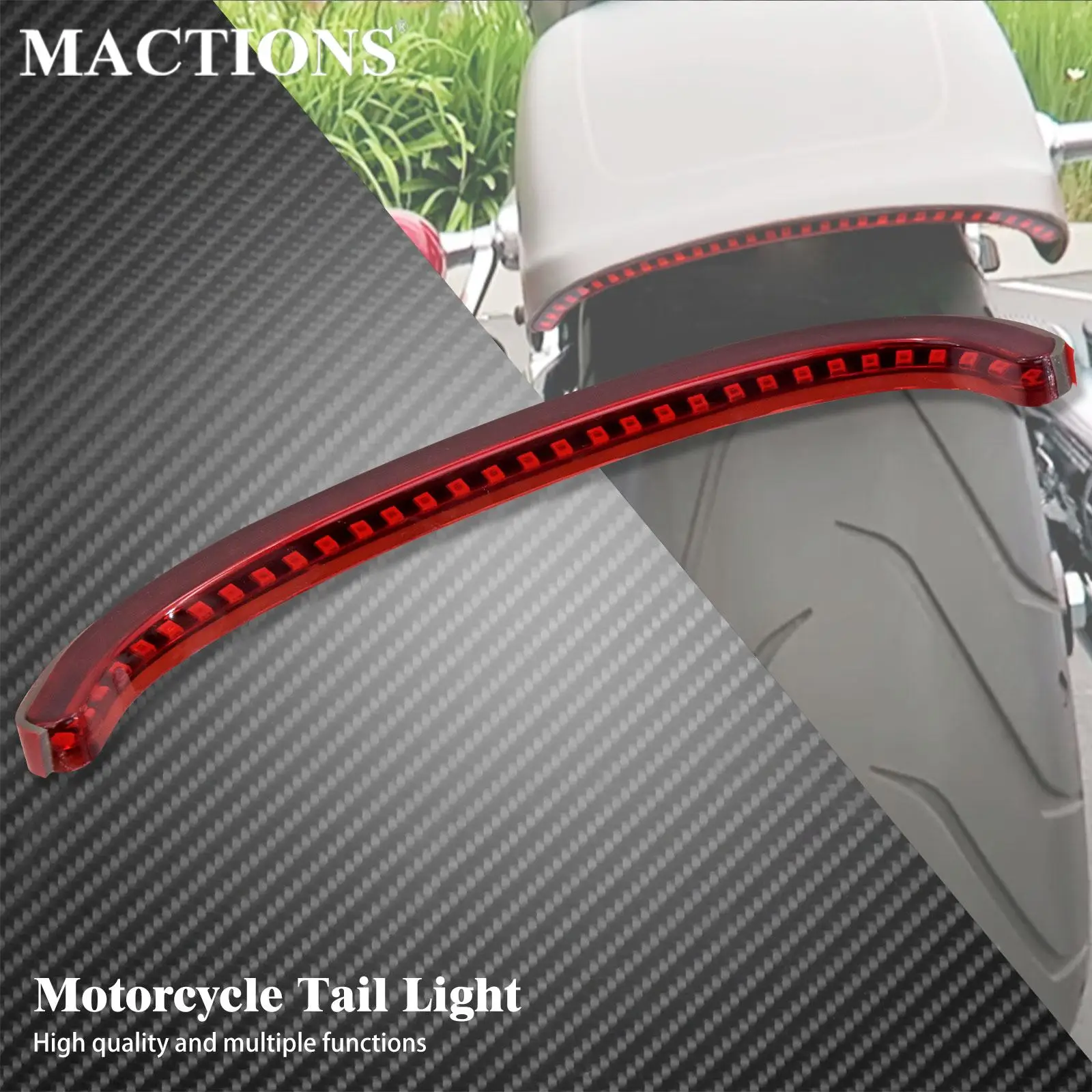 

Motorcycle LED Rear Fender Taillight Turn Signal Indicator Running Light For Harley Softail Street Bob FXBB 2018-2021 2022