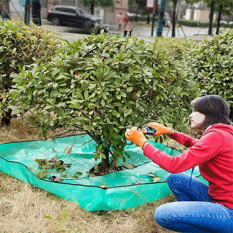 

Plant Trimming Tarp Outdoor Leaf Storage Mat Easy Clean Garden Blanket Pruning Cleanup Mat Foldable Garden Tarp