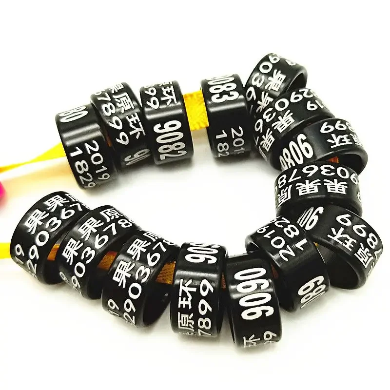 50 Pcs Pigeon Foot Ring Inner Diameter 8/10mm Height 6mm Phone Name Number Year Number Country Code