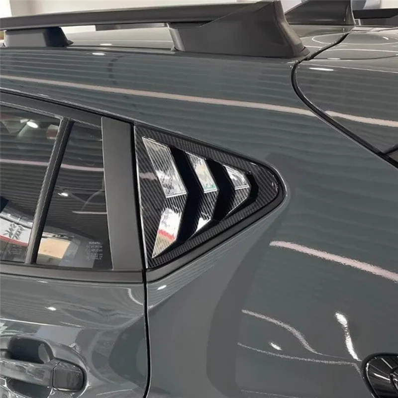 

For Subaru Crosstrek 2023 2024 Car Rear Window Louver Cover Trim Replacement Parts Accessories ABS Carbon Fiber-AB36
