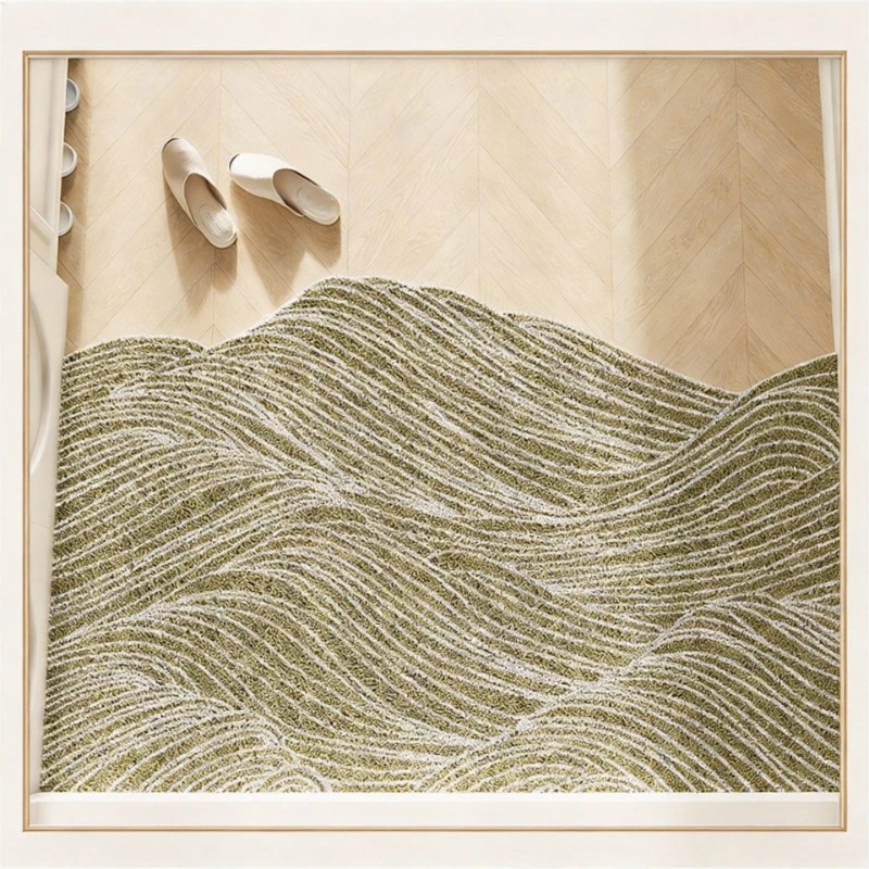 

Creamy Style PVC Entrance Doormat with Irregular Filament Loops Non - slip Dirt - Resistant Wash - Free for Foyer and Porch