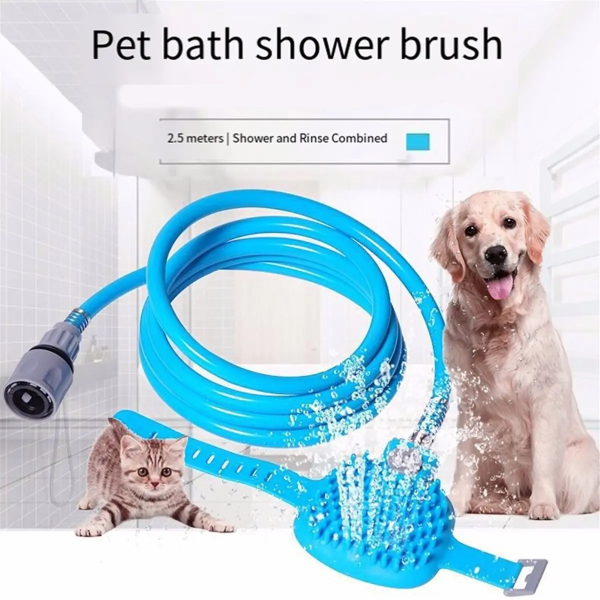 

【frki】 Silicone Pet Shower Nozzle Massage Tool for Dogs Cats Indoor Outdoor Bathing Multi-Functional Pets Shower Accessory