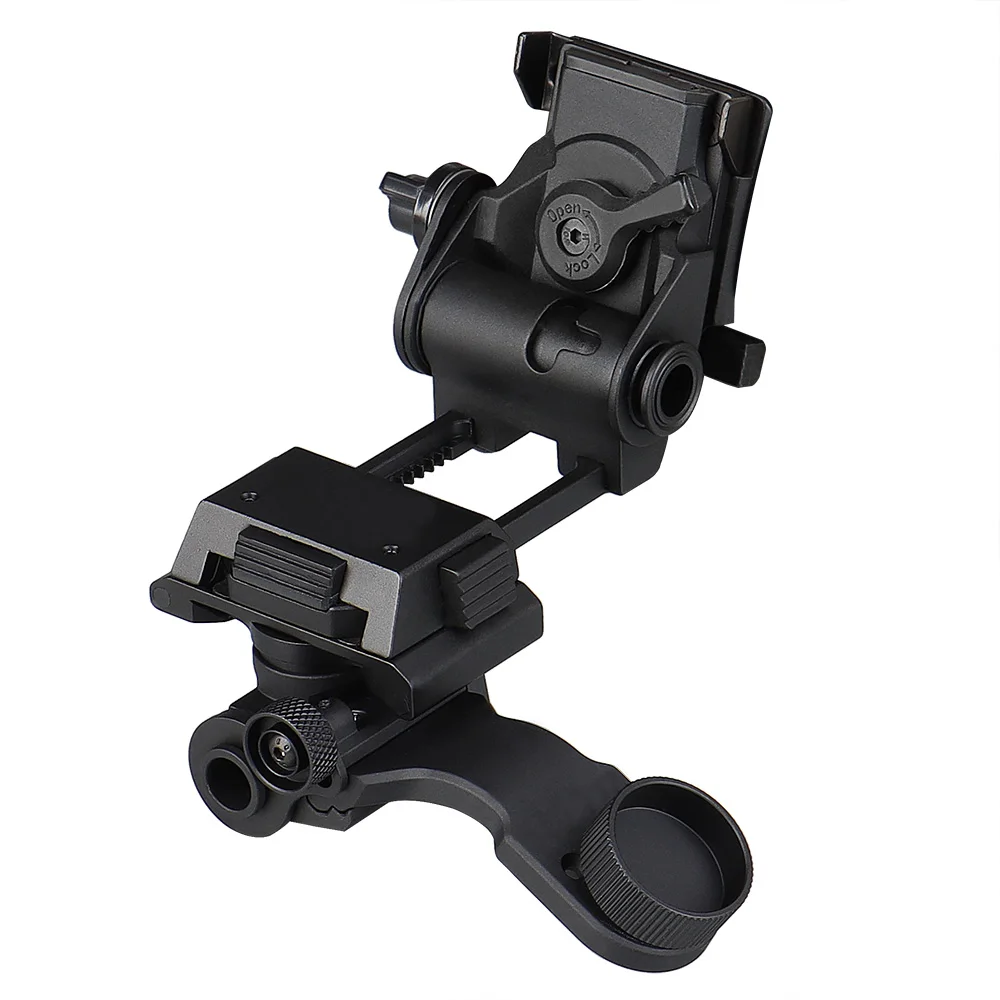 Rhino Metal J Arm NVG Mount Helmet Bracket Adapter PVS14 Night Vision Goggles Dovetail Binocular Bridge