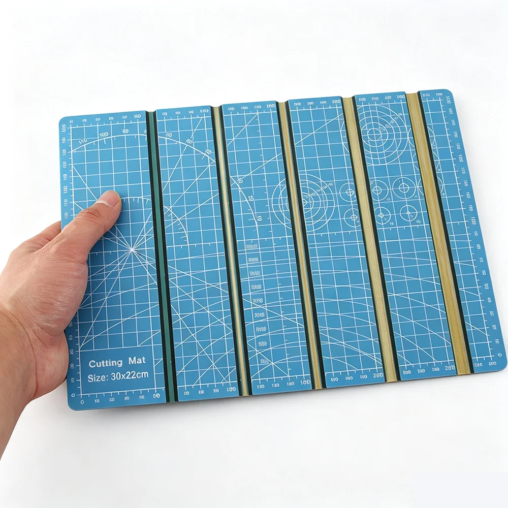 DIY Hand Sewing Cowhide Craft Pad 30*20cm PVC Self-Healing Cutting Mat for Leather Wrist Strap Making