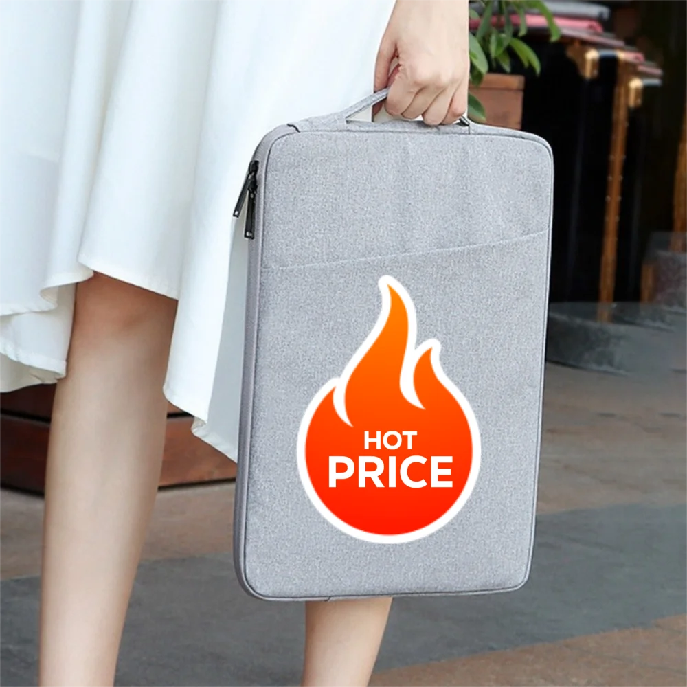 

Сумки с ручкой Портативные сумки для ноутбуков Водонепроницаемый легкий чехол для ноутбука Мягкий материал Двойная молния Чехол для ноутбука Дорожный