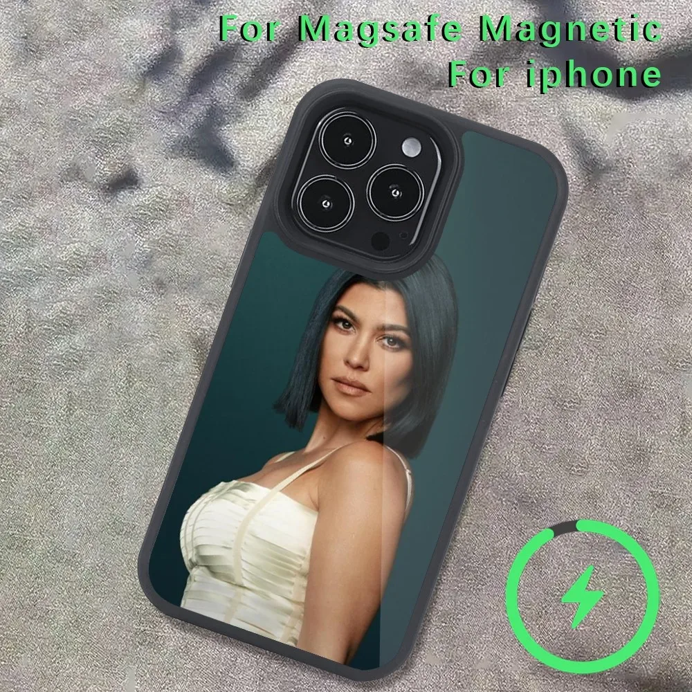 K-Kim K-Kardashian Phone Case  For iPhone 14 13 12 11 15 Pro Max Magsafe Wireless Charge Plus Mini Cover