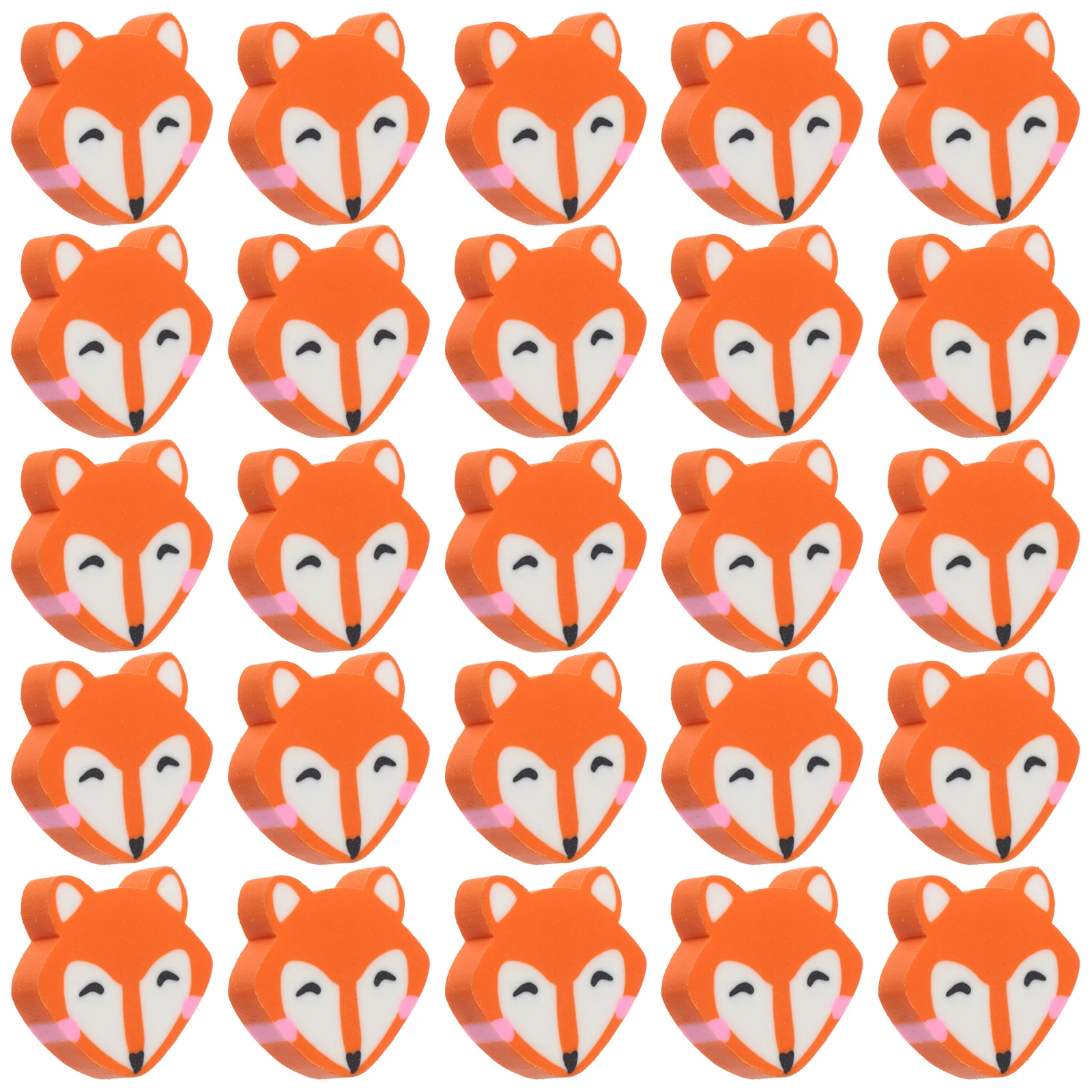 50 ชิ้น Little Fox ยางลบนักเรียนวันเกิดเครื่องเขียนห้องเรียนรางวัลวาดดินสอยางลบเครื่องเขียนอุปกรณ์เสริม