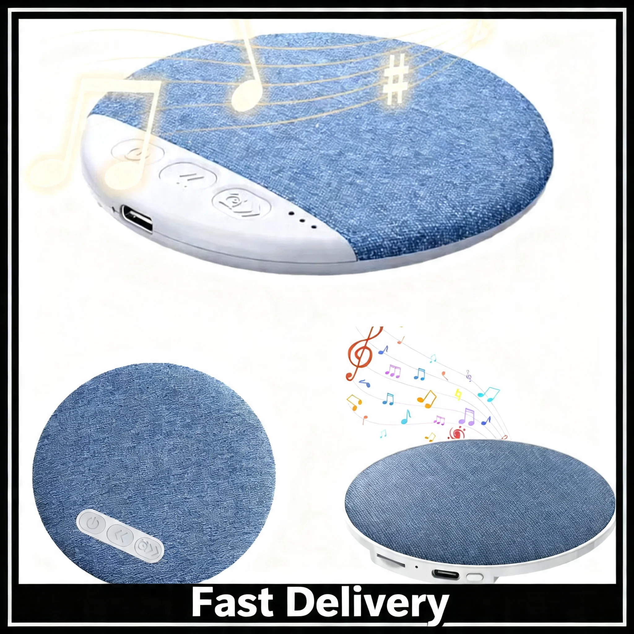 

Sleep Aid Pillow Speaker Bluetooth 5.4 Wireless Mini White Noise Speaker Adjustable Timers,Long-Lasting Battery for Deep Sleep