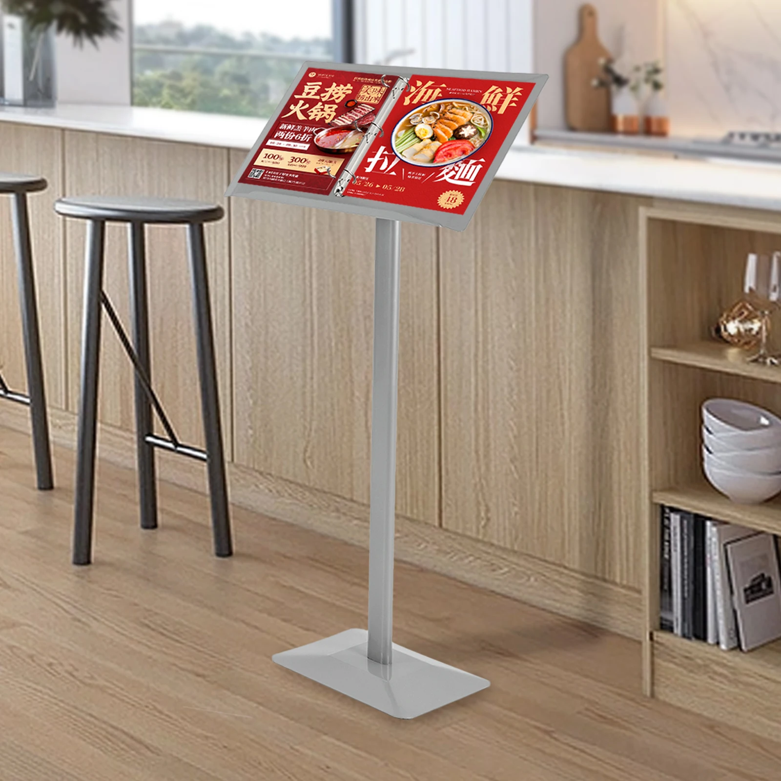 Ring Binder Stand Menu Catalogue Browser Brochure  Floor Stand