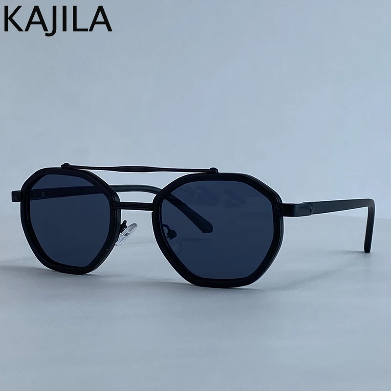 Steampunk Octagon Quadratische Sonnenbrille Männer 2026 Luxus Marke Vintage Punk Metall Polygon Sonnenbrille Für Männliche Klassische Shades UV400 – Detail 1