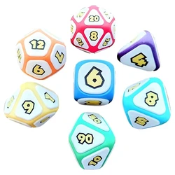 Juego de dados DND de plástico para la familia, juego de mesa, 7 piezas