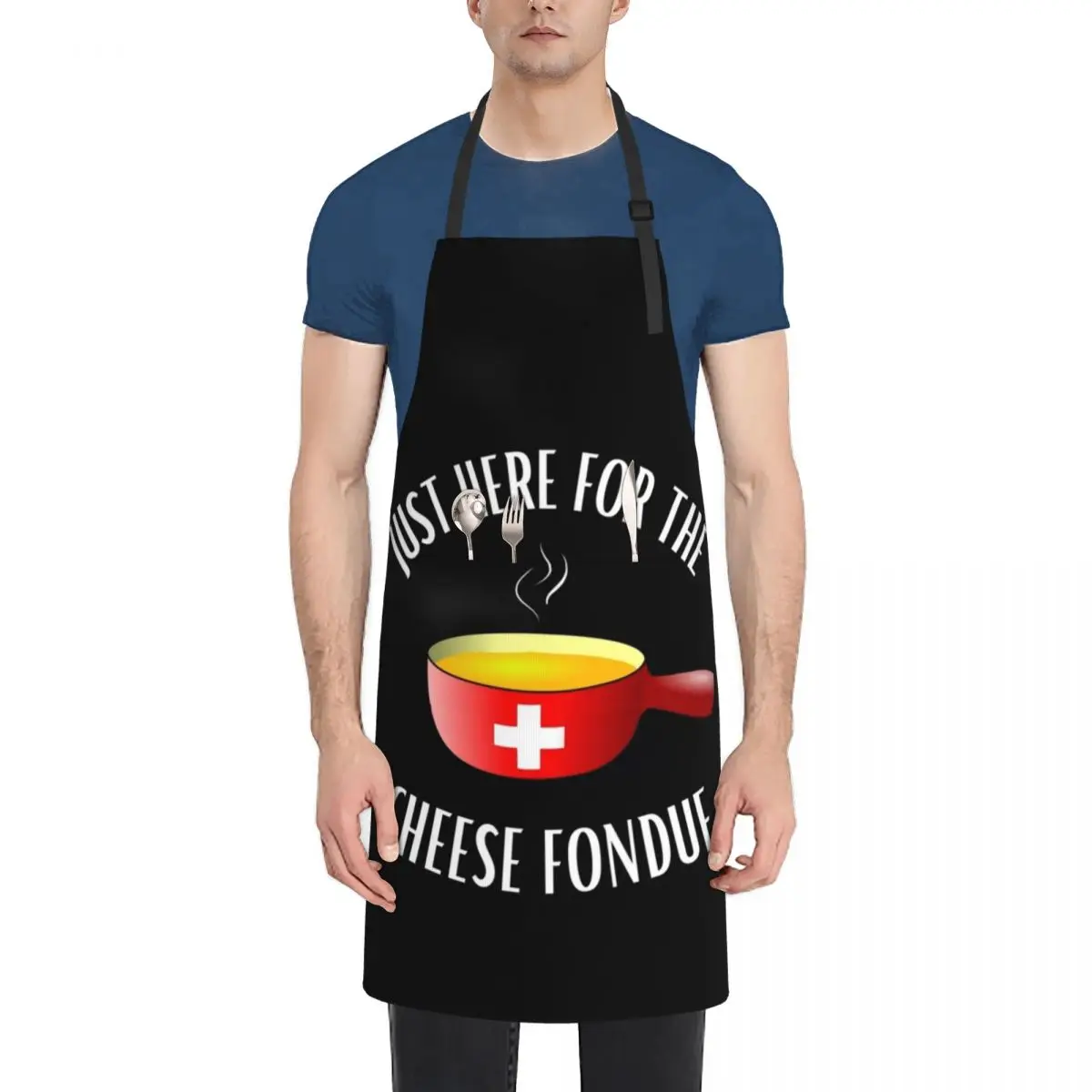 

Cheese fondue saying Just here for the cheese fondue Apron chefs Kitchens Accessories Kitchen Tools Apron