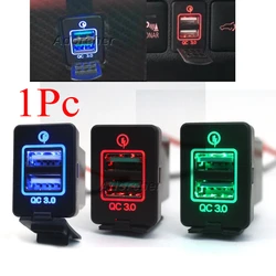 1Pc Car Double USB Fast Charging Phone Charger Adapter For Mitsubishi Outlander 3 2018 Xpander Eclipse Cross ASX L200 Triton