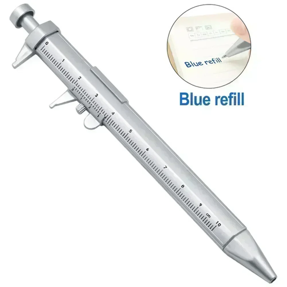 Penna a inchiostro Gel di plastica calibro a corsoio 2 In 1 penna a sfera con calibro a corsoio Non tossico e innocuo penna a sfera a rullo con calibro a corsoio