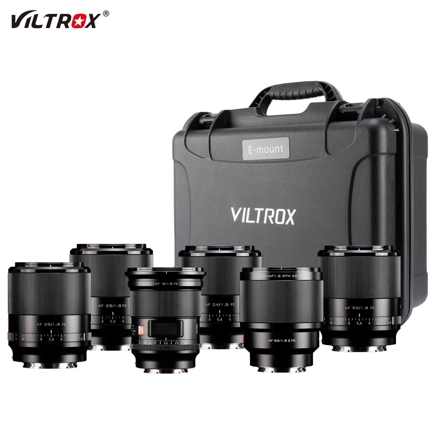 Viltrox AF16mm 24mm 28mm 35mm 50mm 85mm F1.8 Full Frame Lens Kit for Sony E Mount With Protective Case