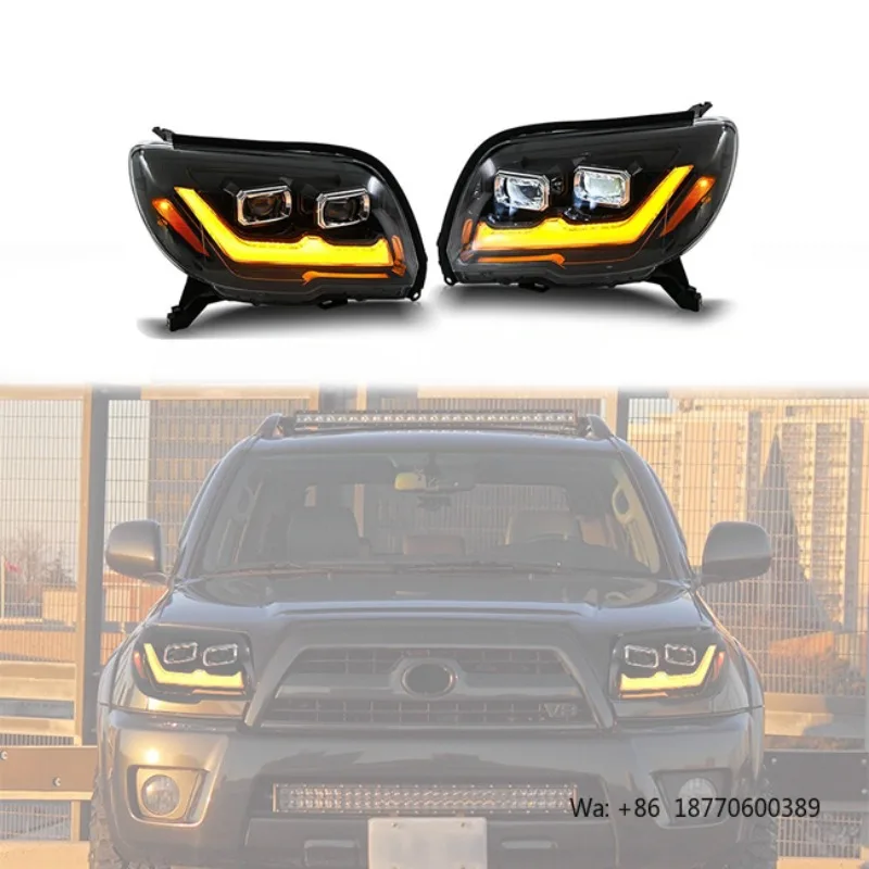 

LUMA New Replacement LED Double Projector Headlights Led Headlamps for 4th GEN 2003-2009 toyota 4runner Hilux Surf