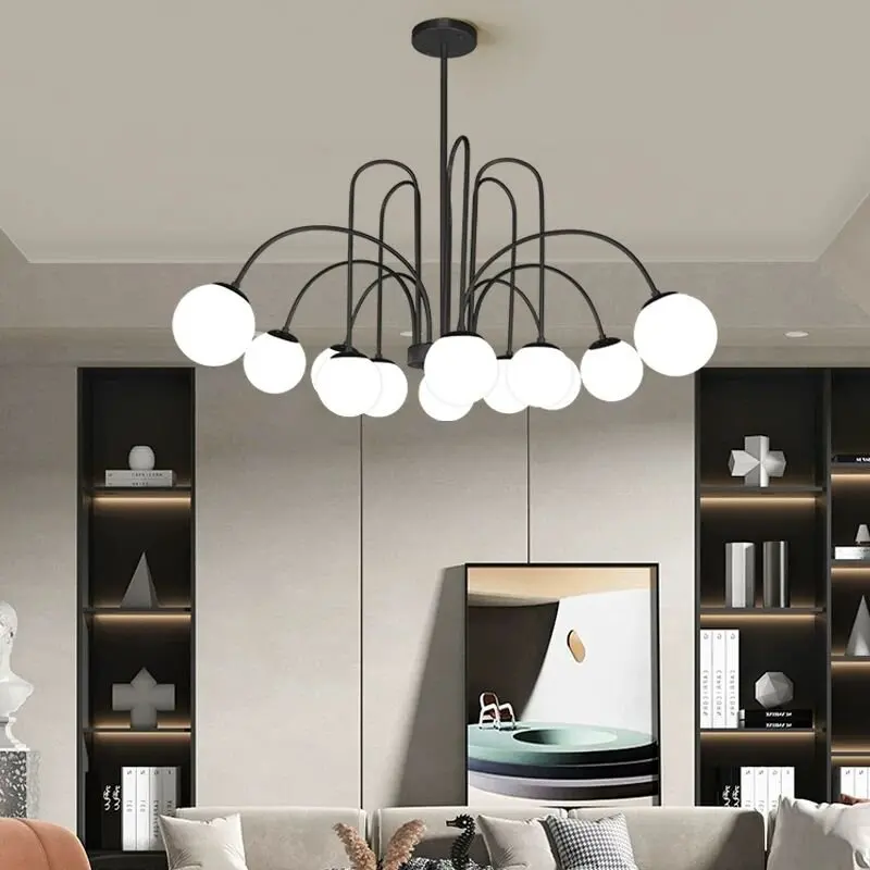 

Modern Minimalist Living Room Lamp, Unique Household Bedroom Dining Room Lighting Fixture, Grand Modo Molecular Chandelier