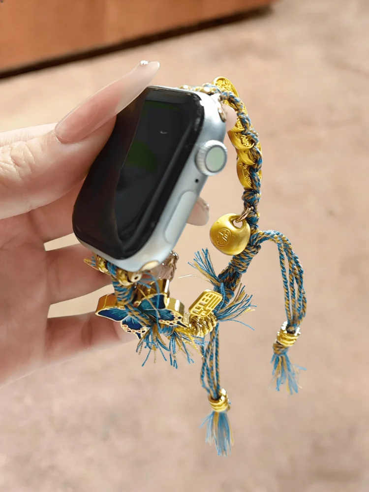 

Простой и роскошный ремешок для часов, совместимый с ремешками iWatch 38 мм, 40 мм, 41 мм, 42 мм, 44 мм, 45 мм, 49 мм, модный ремешок ручной работы.