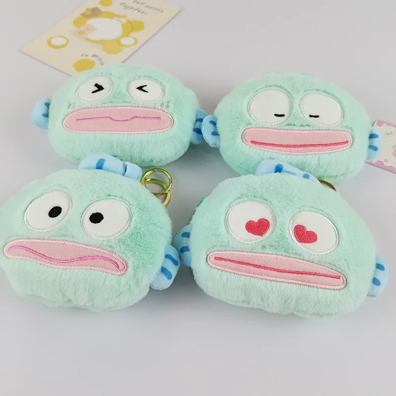 new popular Cute creative exquisite fish coin purs  plush toy  soft Expressive doll keychain  bag pendant grab machine doll gift