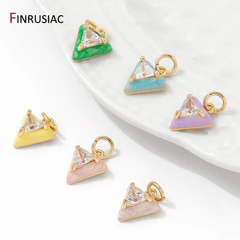 

14K Gold Plated Brass Triangle Charms Pendant For Necklace Bracelet Making Findings,Charms For Jewelry Making,DIY Accessories
