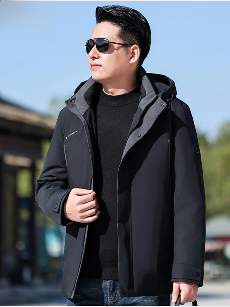 

Warmth Du down Jaet Removable Inner for Cold Weather Outdoor Ci Casual Wear for Middle-Aged And ly Men TUCANO