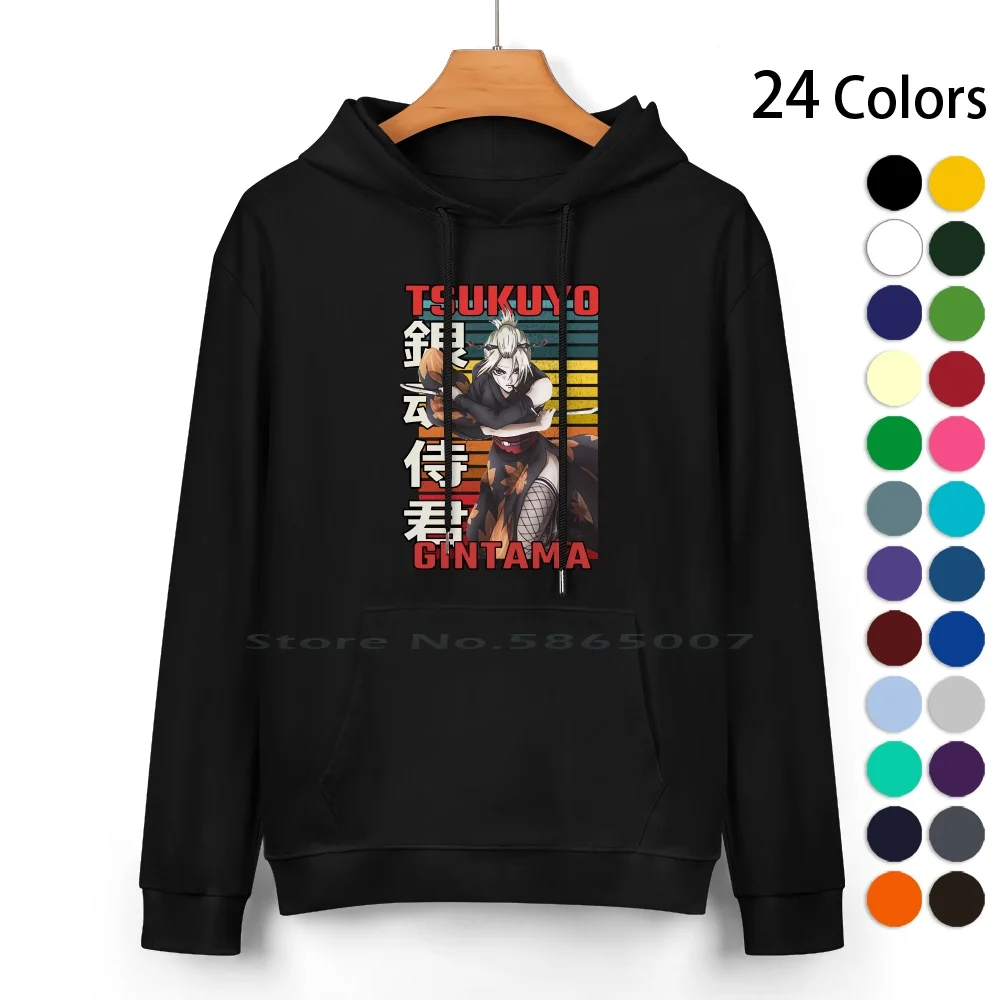 

Tsukuyo Courtesan Of Death Gintama Shirogane No Tamashii Hen Anime Design Pure Cotton Hoodie Sweater 24 Colors 100% Cotton