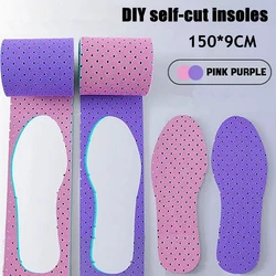 1 rotolo fai da te solette autoperforate bambini adulti traspirante Comfort antiscivolo cuscinetti per scarpe fascite plantare morbida soletta per scarpe in Memory foam