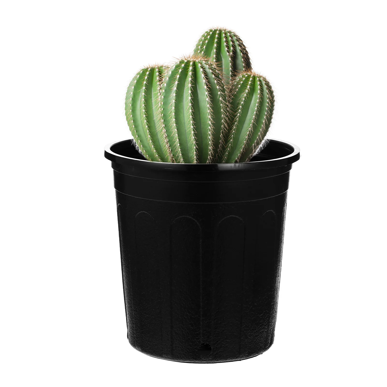 

10pcs Root Control Plastic Flower Pots 1 Gallon With Drainage Holes Lightweight For Indoor Outdoor Garden Decor Black