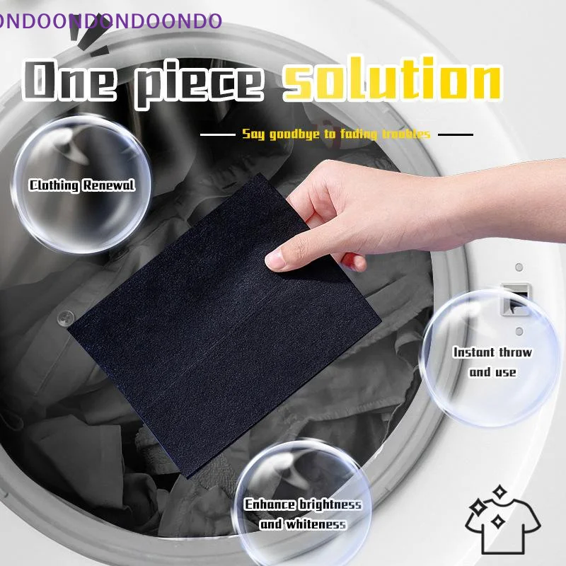 10Pcs Clothes Blackening Dyeing Sheets Enhanced Color Protection Tablets for Home Dark Clothes Laundry Restoration