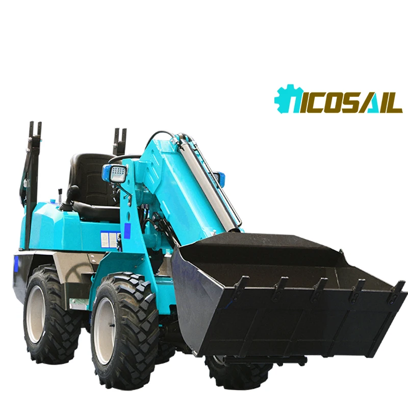 

Customized telescopic mini wheel loader with multifunctional front-end loader and large telescopic arm