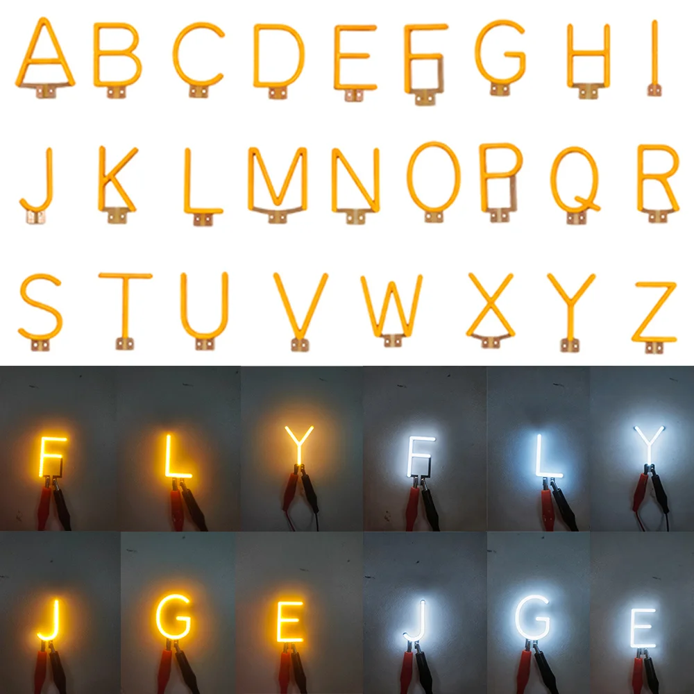 DIY Filament Decorative 26 Letter 2200K 6500K Atmosphere scene window display holiday ornament cabinet lighting Bar Anniversary