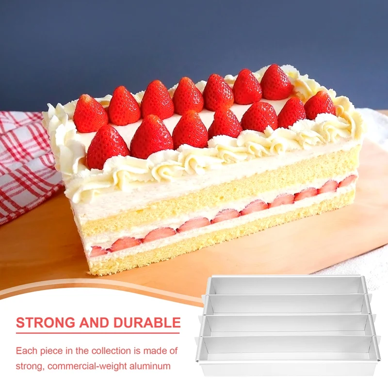 Battenberg Battenberg Cake Pan, Commercial Weight Anodised Aluminium, Silver A-A09G